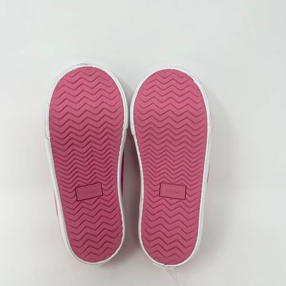 Toms Doheny Toddler Girls 9 Bubblegum Pink Canvas 2 Strap Easy On Sneakers - Picture 9 of 9